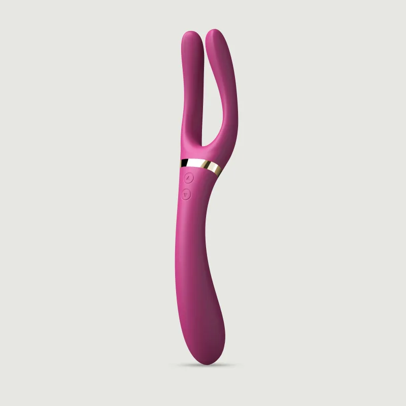 Vibrator cu vârf dublu din silicon flexibil Infinite Joy - Violet — preț și oferte