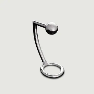 Intruder Butt Plug metalic cu C-Ring 55/30 mm - Argint