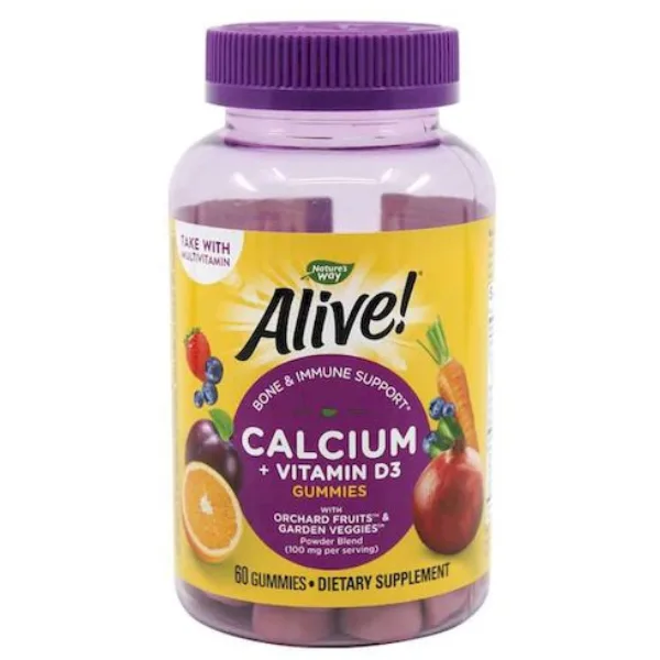 Calciu + Vitamina D3 Alive, Secom | 60 jeleuri — preț și oferte