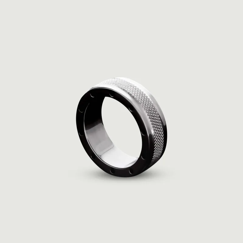 Inel metalic Cool & Knurl 15x45mm - argintiu — preț și oferte