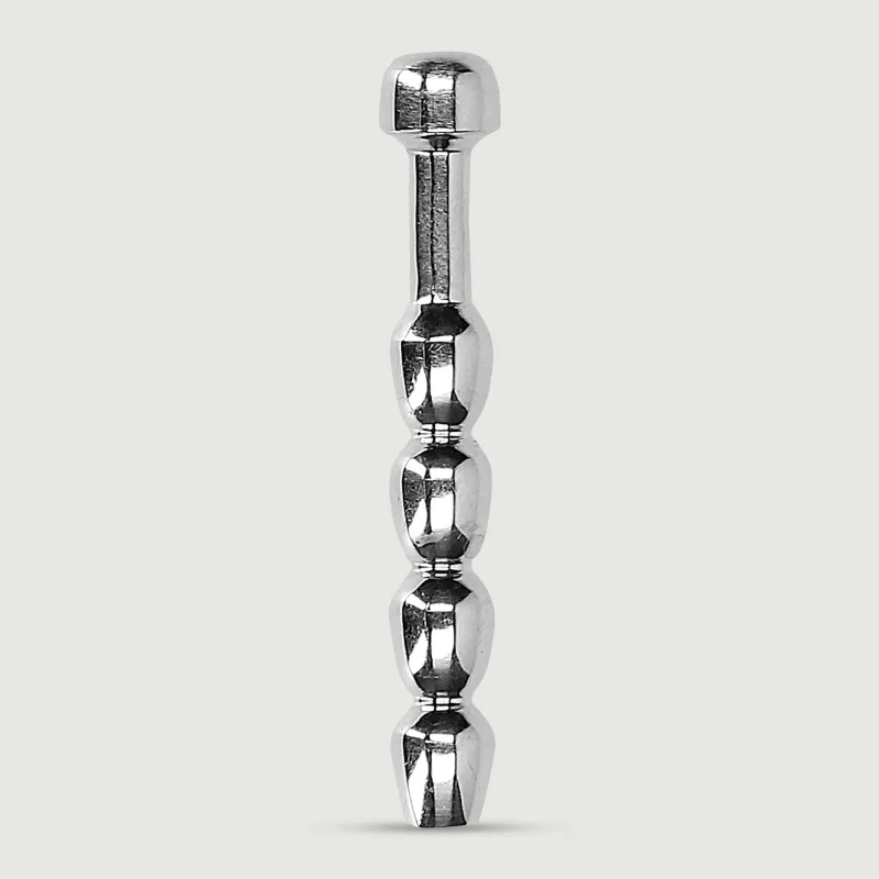 Plug metalic pentru penis cu nervuri 7 mm - argintiu — preț și oferte