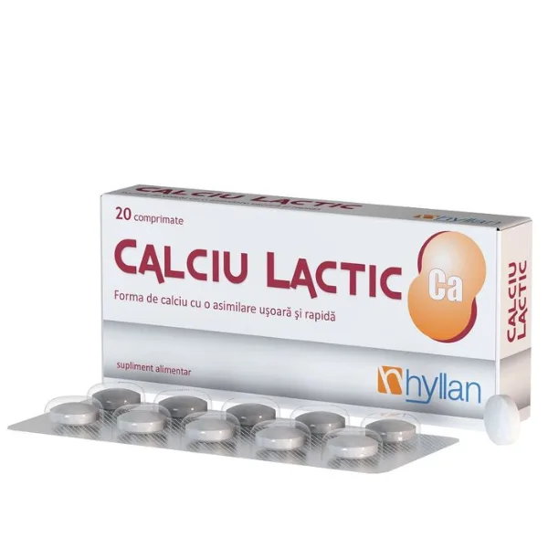 Calciu Lactic, Hyllan Pharma | 20 comprimate — preț și oferte
