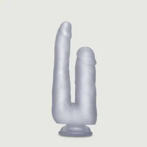 Cocoș dublu realist cu ventuză 22,5 cm - Transparent