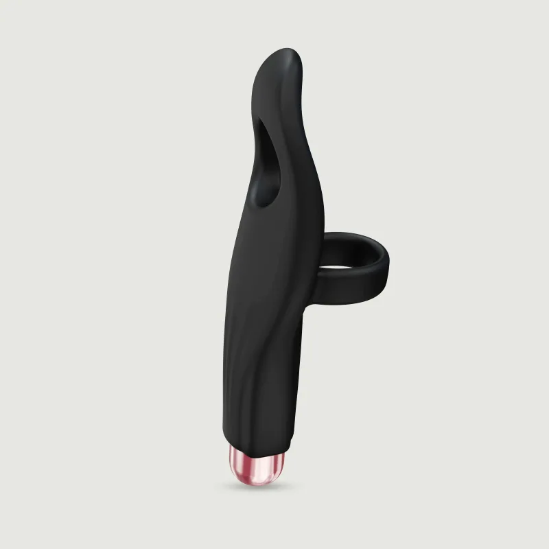 Vibrator cu degete Tickle Me cu manșon din silicon - negru — preț și oferte