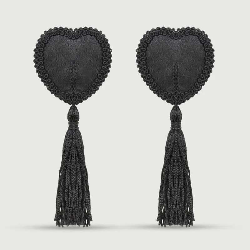 Pasiuni pentru sfârcuri în formă de inimă - negru — preț și oferte