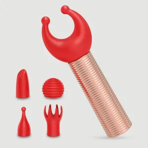 Numi Mini vibrator puternic cu vârfuri interschimbabile din silicon - portocaliu