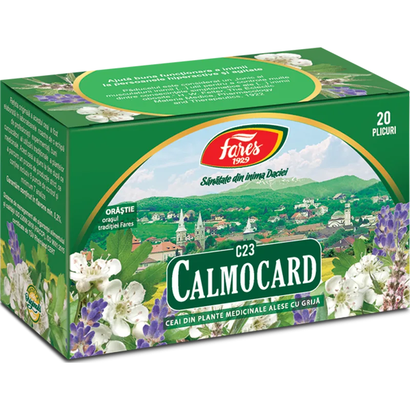 Calmocard, C23, ceai la plic, Fares | 20 plicuri — preț și oferte