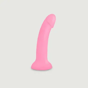 Dildolls Glitzy Premium Dildo din silicon cu ventuză - roz