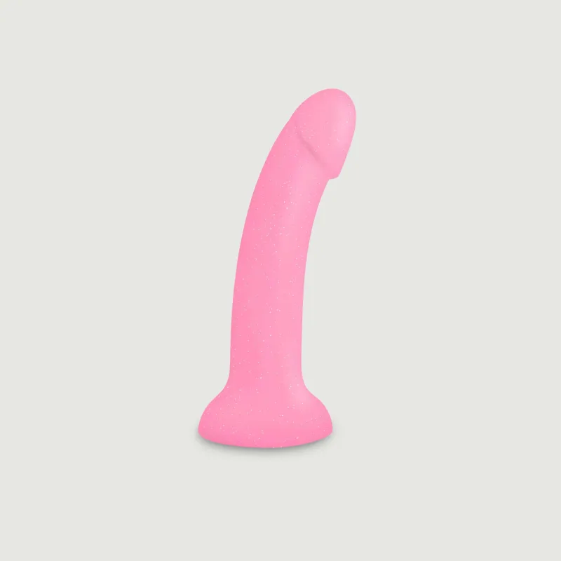 Dildolls Glitzy Premium Dildo din silicon cu ventuză - roz — preț și oferte