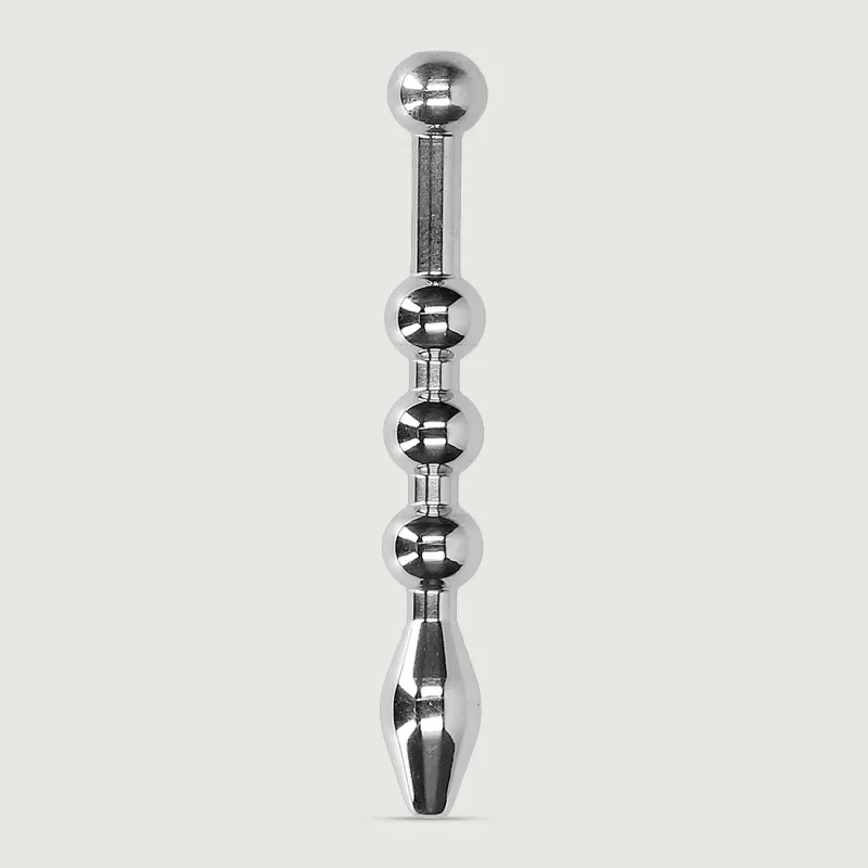 Dop de sunet pentru penis cu mărgele metalice 8 mm - argintiu — preț și oferte