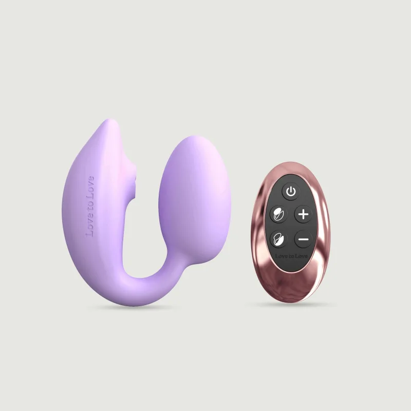 Wonderlover Premium Vibrator flexibil pentru punctul G cu aspirație clitoridiană - Violet — preț și oferte