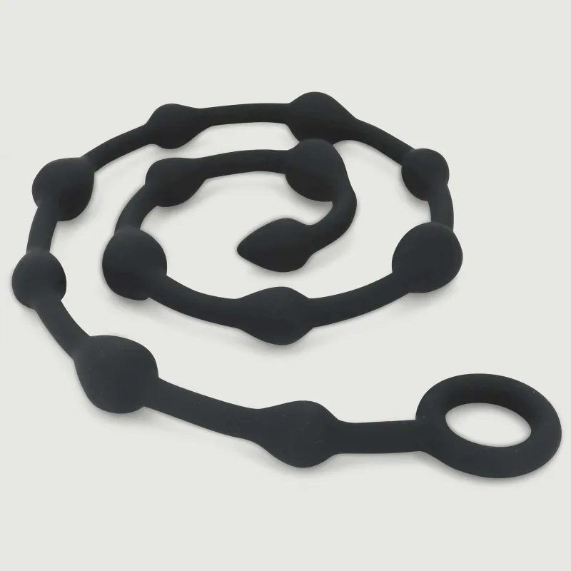 Bile anale din silicon XXL Pear 100 x 3 cm - Negru — preț și oferte