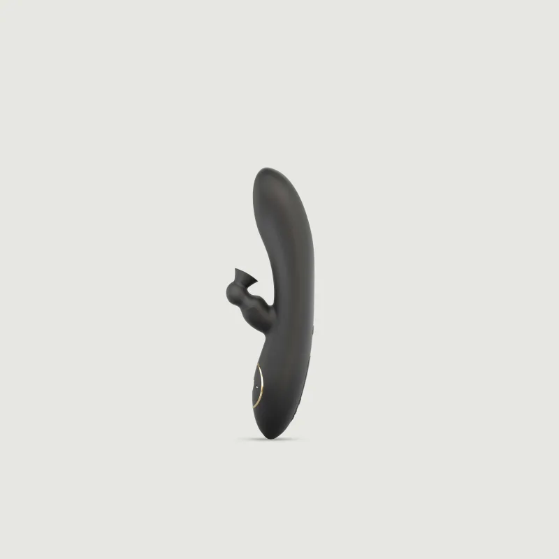 Vibrator cu iepure din silicon cu aspirație clitoridiană - negru — preț și oferte