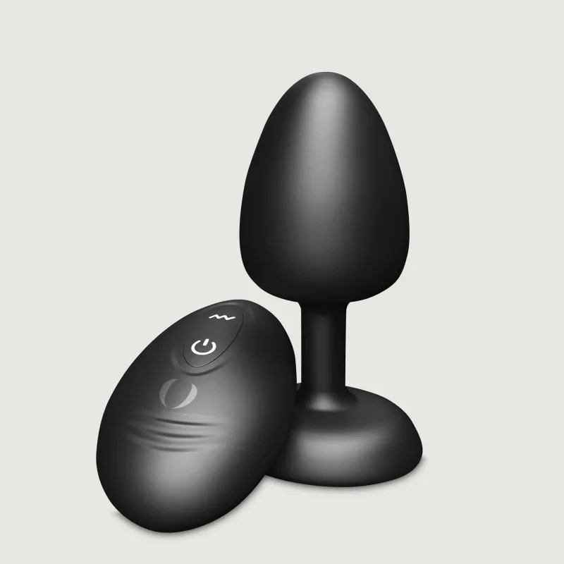 Geisha Controlat de la distanță Silicone Vibratoare Infinit Butt Plug Mediu - Negru — preț și oferte