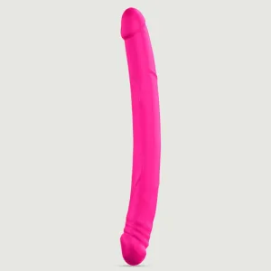 Real Sensation Dildo realist mare dublu din silicon - roz