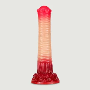 Trempix Penis de elefant din silicon cu ventuză 22 x 5,5 cm - roșu