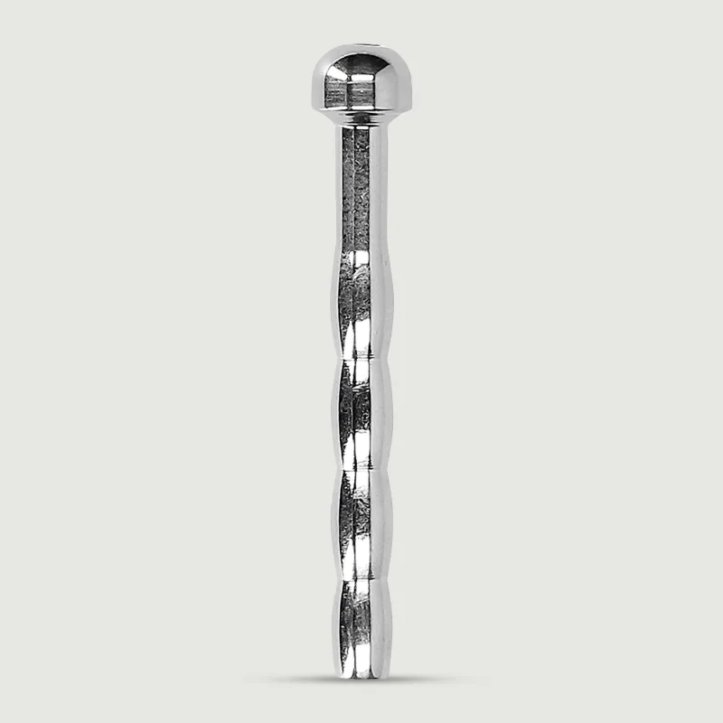 Plug pentru penis cu sunete goale cu nervuri 5 mm - argintiu — preț și oferte