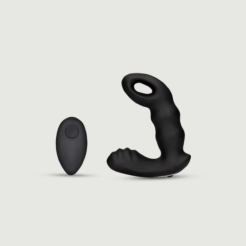 Vibrator de prostată cu telecomandă și mărgele - negru — preț și oferte