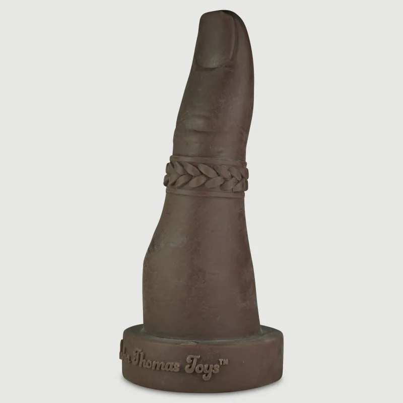 Just One Finger Dildo cu deschidere mare din silicon platinat 38 cm - maro — preț și oferte