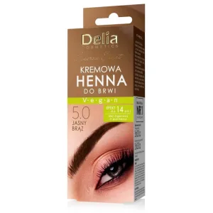 Delia Eyebrow Expert Cream henna pentru sprâncene 5.0 Light Brown, 15 ml