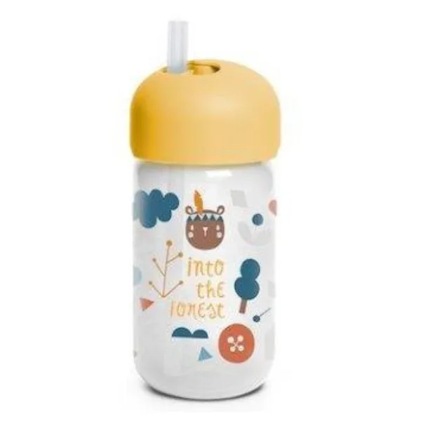 Cana cu pai, +18 luni, galben, Into the Forest, Suavinex | 340 ml — preț și oferte