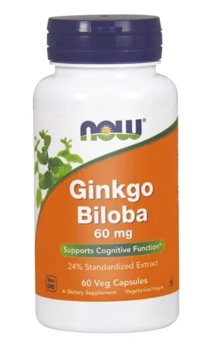 Now Foods, Ginkog Biloba, 60mg, 60 capsule — preț și oferte