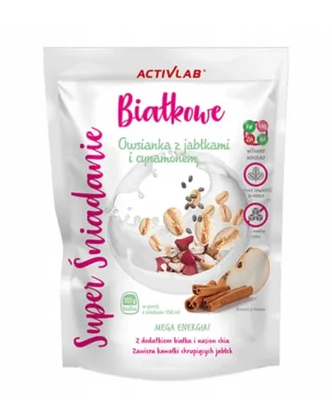 Mic dejun Super Protein, Fulgi de ovăz cu mere și scorțișoară, 300g — preț și oferte