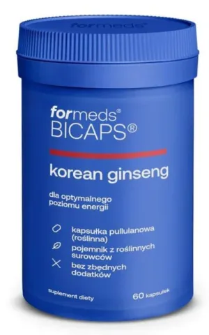 Bicaps extract de ginseng coreean 60 capsule. Formate