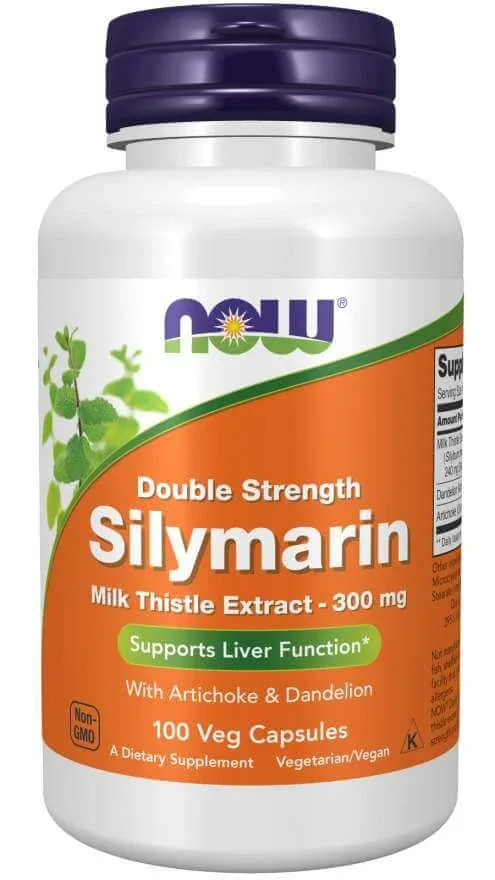 NOW Foods Silymarin cu anghinare și păpădie 100 capsule — preț și oferte