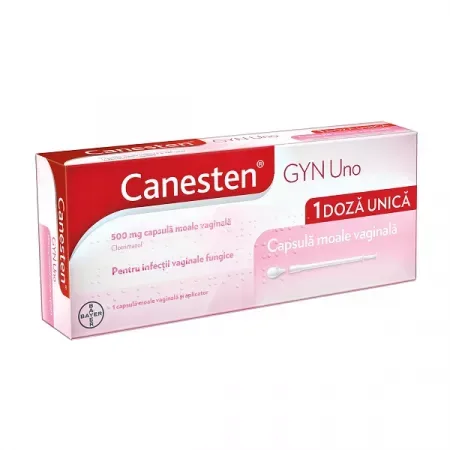 Canesten Gyn Uno 500 mg, Bayer | 1 capsula vaginala — preț și oferte
