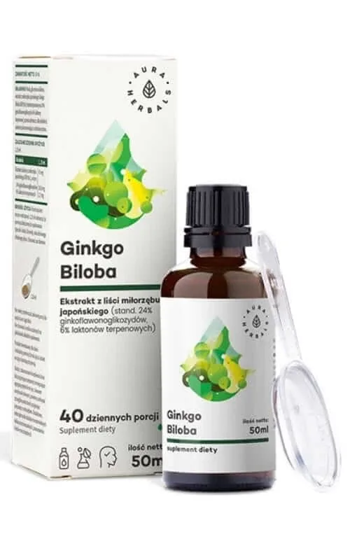 Ginkgo Biloba extract 50:1 45mg 50 ml Aura Herbals — preț și oferte