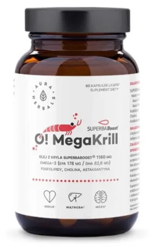 O! MegaKrill 1180mg, 60 capsule Aura Herbals