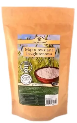 Făină de ovăz integrală fără gluten 500g FIVE CHANGES