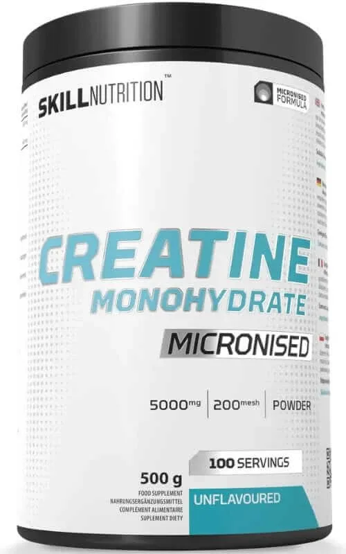 Creatină monohidrat micronizată - fără gust - 500 g - Skill Nutrition — preț și oferte