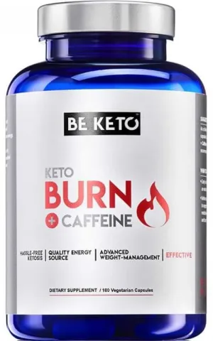 Keto Burn cu cafeină - arzător de grăsimi - 180 capsule BeKeto