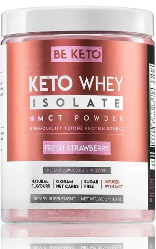 Keto Protein Isolate cu MCT - Căpșuni proaspete 300g BeKeto — preț și oferte