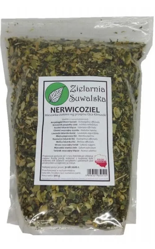 Ierburi Nerwicoziel 500g amestec de ierburi conform rețetei părintelui Klimuszko Zielarnia Suwalska — preț și oferte