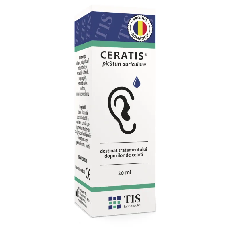 Ceratis picaturi auriculare, 20 ml, Tis Farmaceutic — preț și oferte