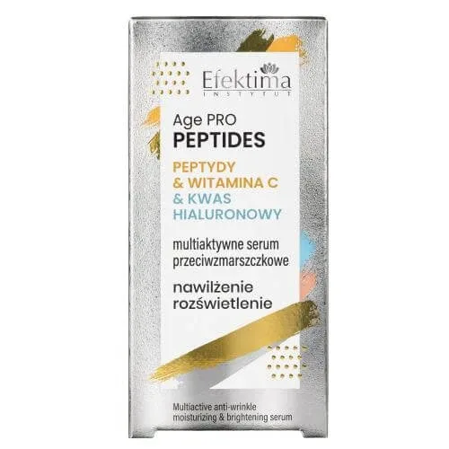EFEKTIMA Age Pro Peptides Multiactive Anti-Wrinkle Serum Peptides & Vitamin C & Hyaluronic Acid Hydration Brightening, 30 ml Efektiva — preț și oferte