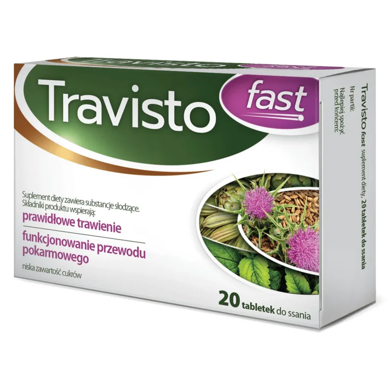 Travisto Fast, 20 pastiluțe AMBALAJ CONTAMINAT AFLOFARM — preț și oferte