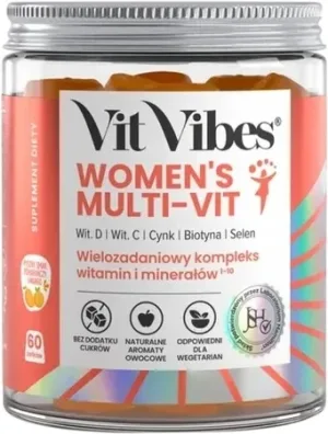 Vit Vibes Rulouri de jeleu Multi-Vit pentru femei 60 de bucăți