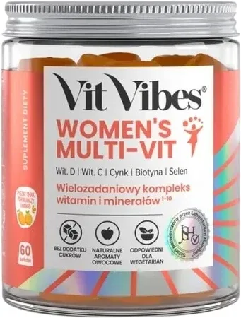 Vit Vibes Rulouri de jeleu Multi-Vit pentru femei 60 de bucăți — preț și oferte
