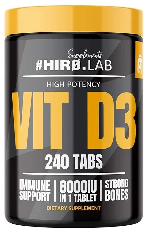 HIRO.LAB Vitamina D3 8000IU 240 comprimate — preț și oferte