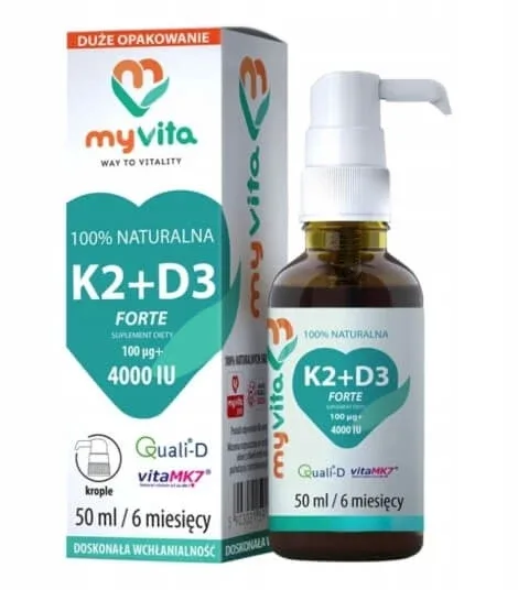 MyVita Vitamina K2 + D3 Forte 4000 UI 50 ml — preț și oferte