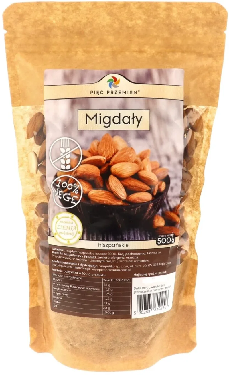 Cinci transformări Migdale fără coajă 500 g — preț și oferte