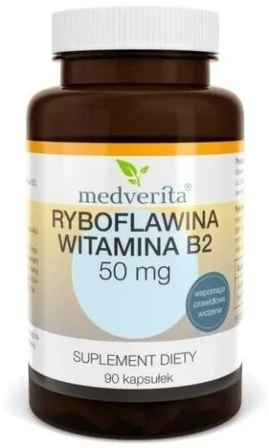 Medverita Riboflavină Vitamina B2 50 mg 90 capsule