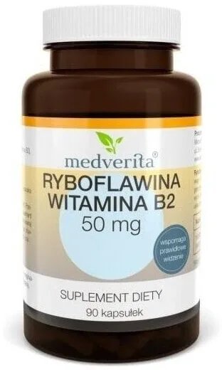 Medverita Riboflavină Vitamina B2 50 mg 90 capsule — preț și oferte