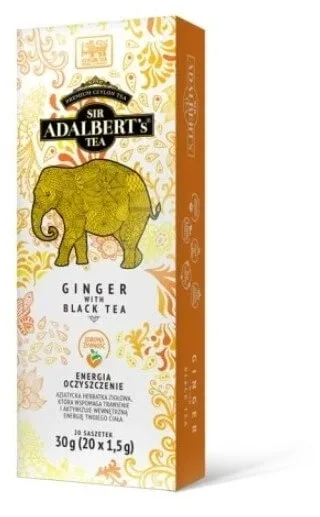 Adalbert's Ginger cu ceai negru Imunitate și energie 30g, ... — preț și oferte