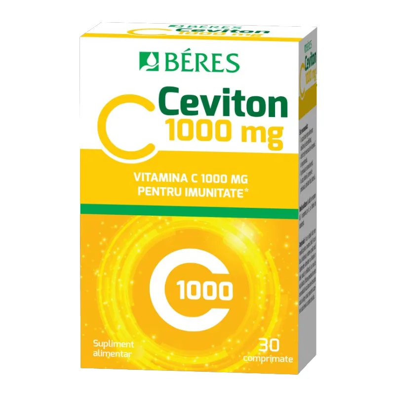 Vitamina C 1000 mg, Ceviton, 30 comprimate, Beres BERES PHARMACEUTICALS — preț și oferte