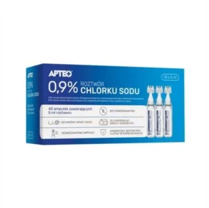 APTEO soluție de clorură de sodiu 0,9% 40 fiole x 5 ml